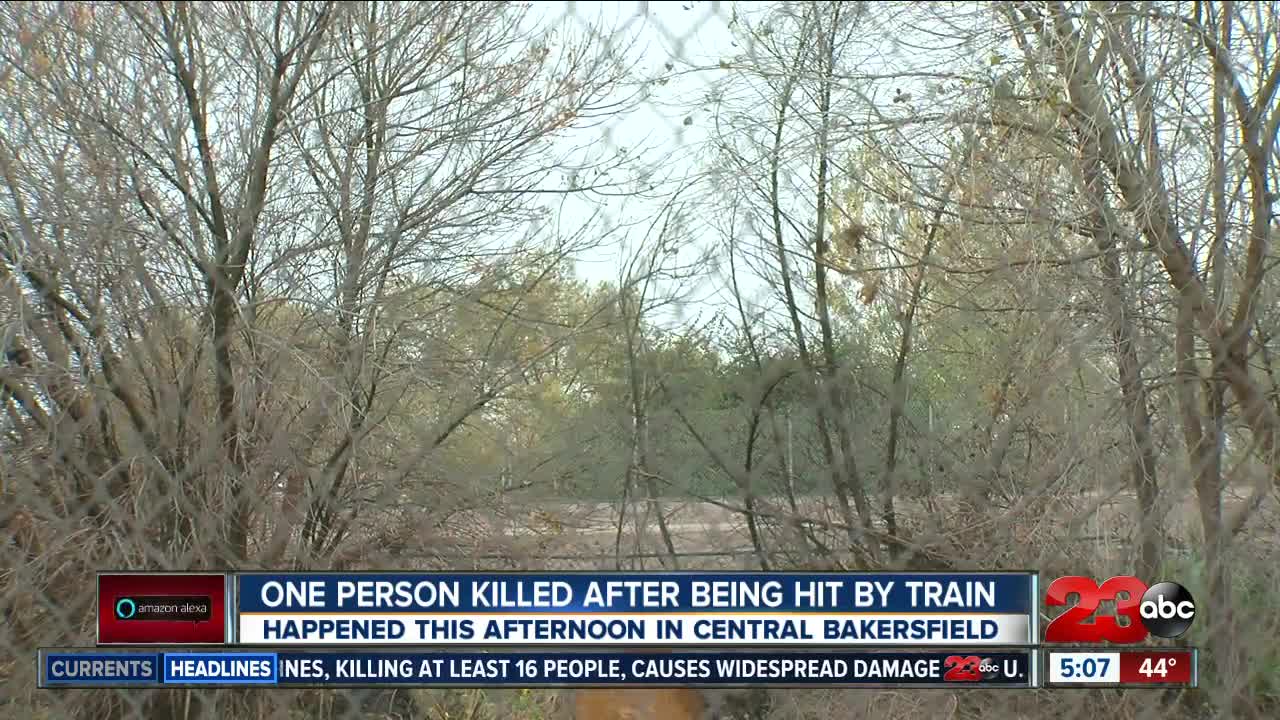 One person dead after being struck by train in Central Bakersfield