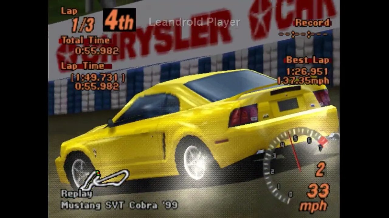 PS1 - Gran Turismo 2 - Arcade Mode - Mustang SVT - Teste 001
