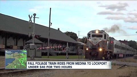 Take in the Fall foliage on the Medina Railroad Museum