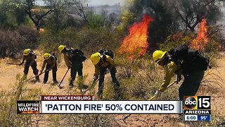 Patton fire burning near Wickenburg