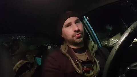 night vlog in the car before deiving back to camp. Devon 25th March 2023