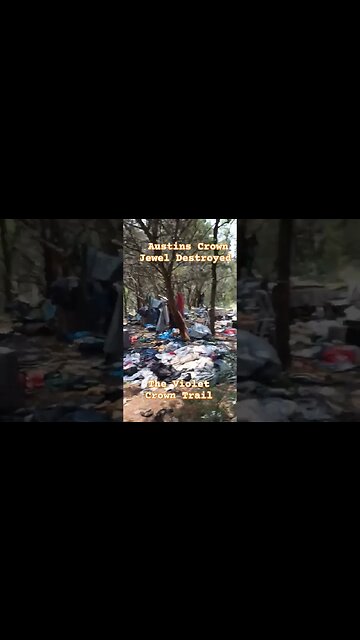 Violet Crown Destroyed By Homeless Camp #homelessnes #homeless