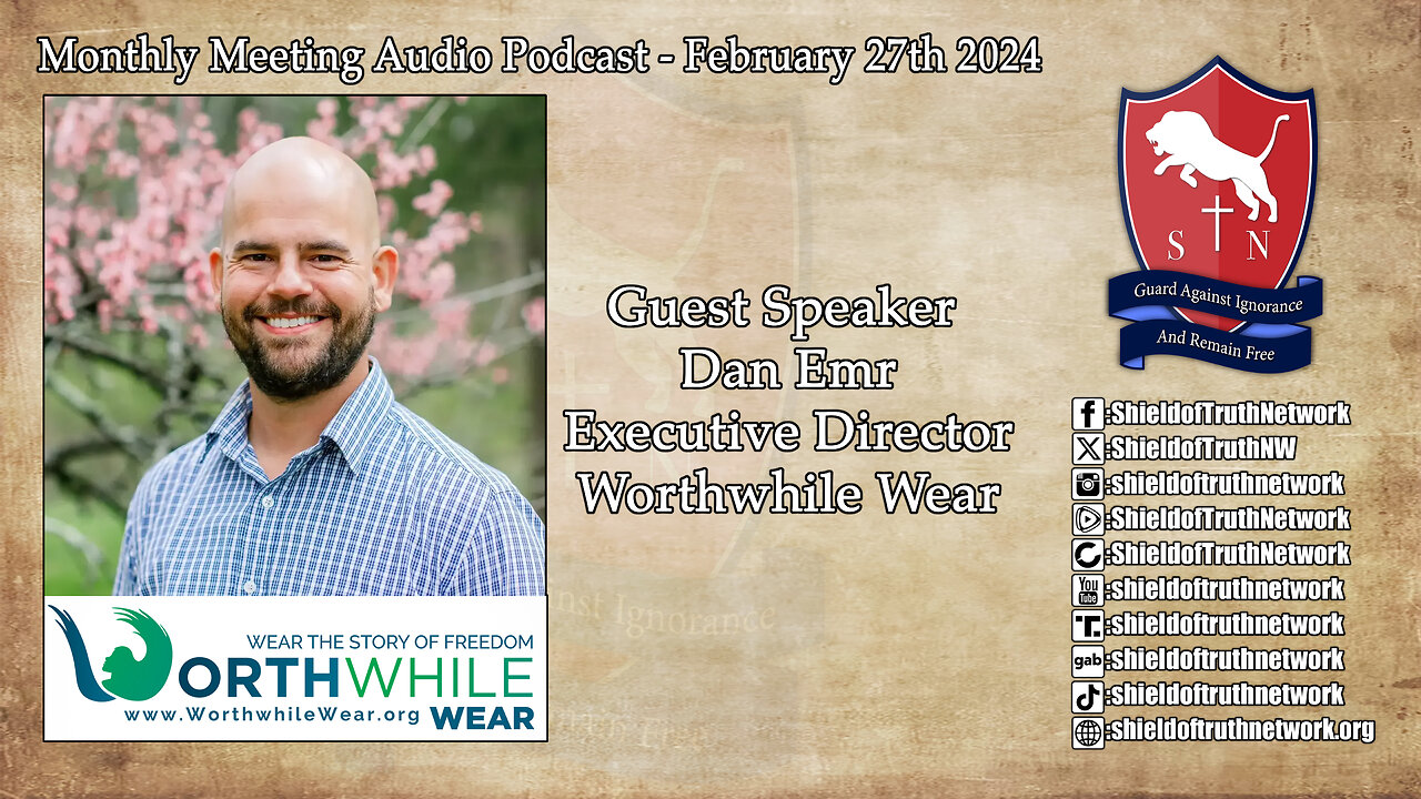 Monthly Meeting Audio Podcast February 27th 2024 - Guest Speaker Dan Emr, Worthwhile Wear