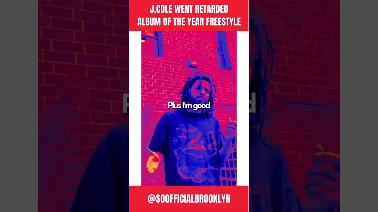 J COLE WENT RETARDED ALBUM OF THE YEAR FREESTYLE #viral #music #freestyle #jcole #fyp