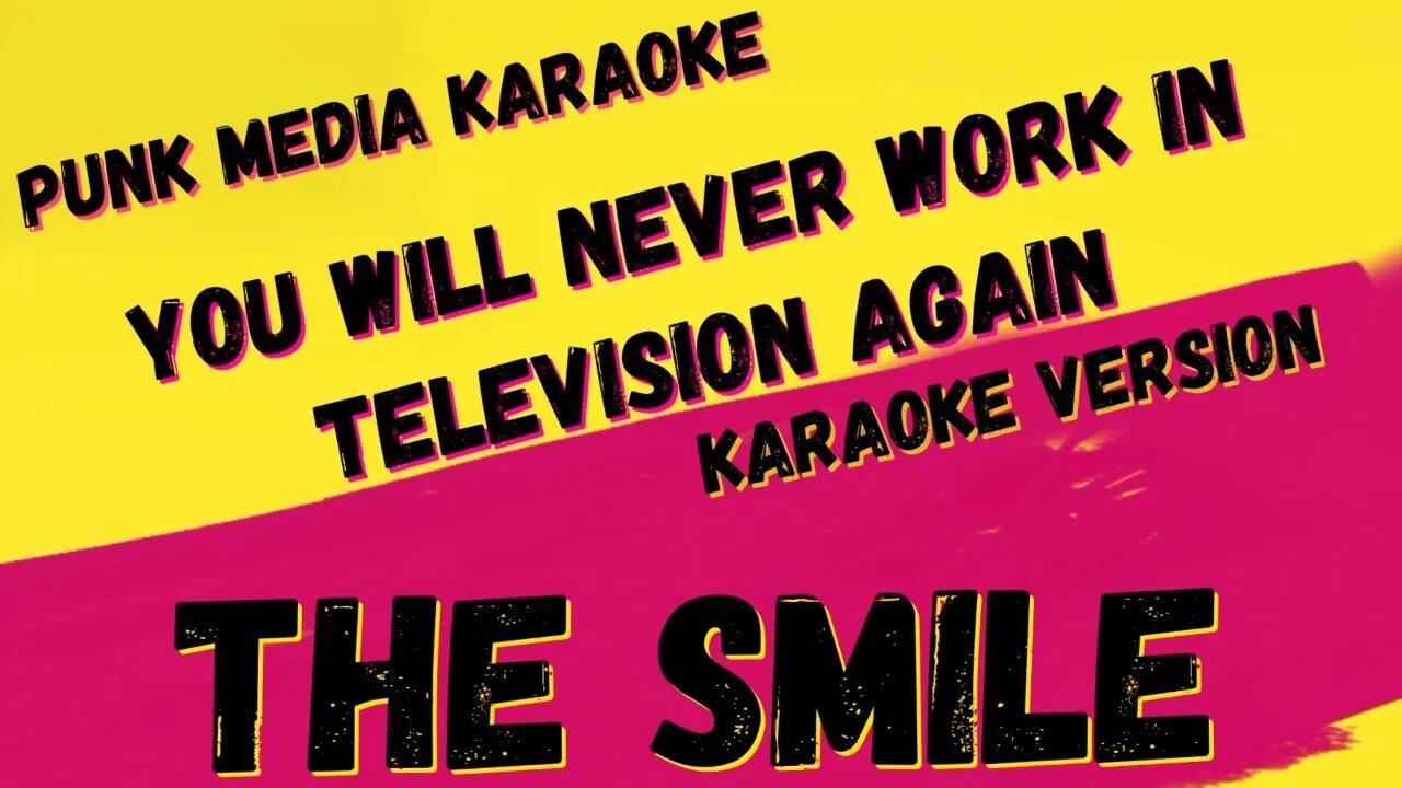 THE SMILE ✴ YOU WILL NEVER WORK IN TELEVISION AGAIN ✴ KARAOKE INSTRUMENTAL ✴ PMK