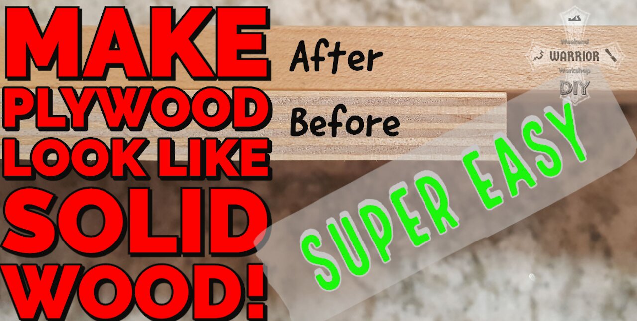 Make plywood look like solid piece of wood - EASY DIY edge banding