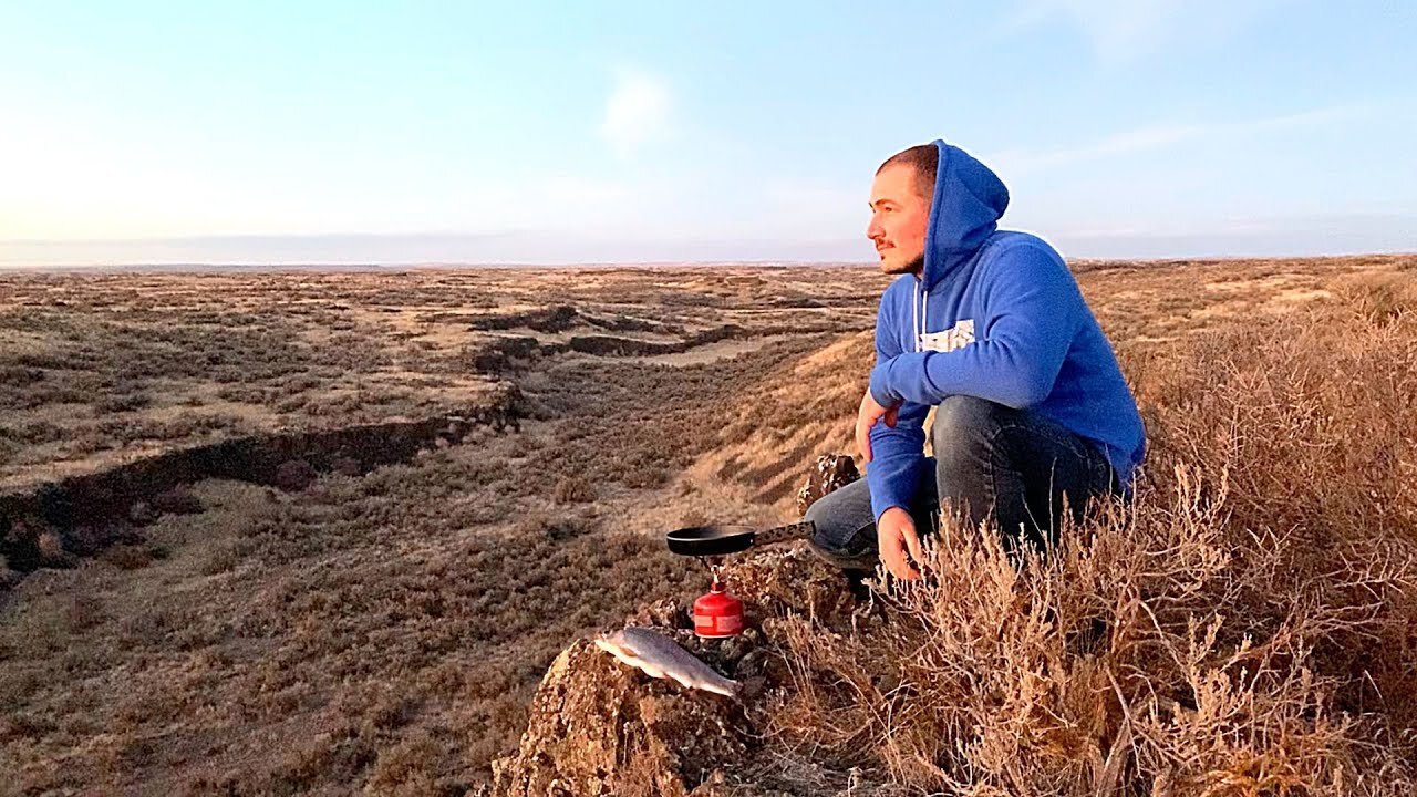 REMOTE Desert Fishing!!! (Trout Catch & Cook!)