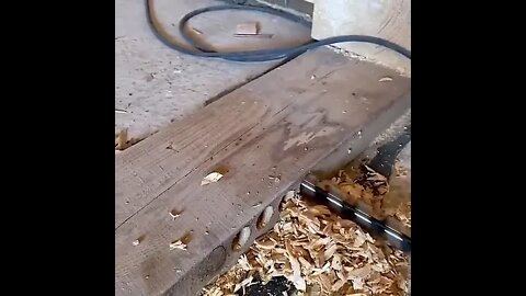 How To Metal Penetrations For Cable Lines Through Wood! #Shorts #ytshorts #dailyhackness #useful