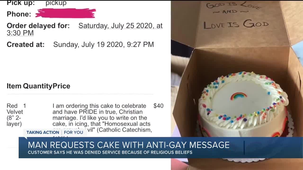 Man requests cake with anti-gay message