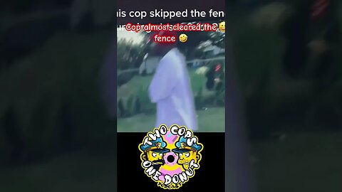 Fence jumping 101 #police #funny #fence #jump #viral #fypシ #shorts