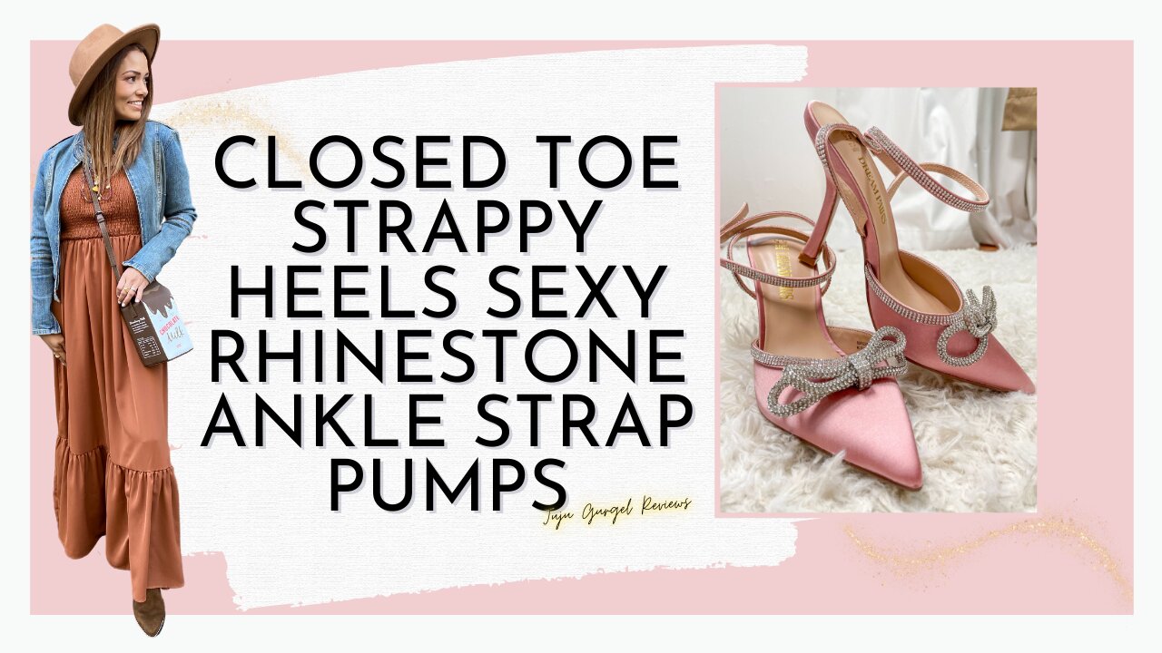 Closed Toe Sexy Rhinestone Ankle Strap Pumps review