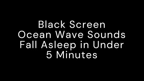 Relaxing Ocean Wave Sounds with Black Screen | Cure Your Insomnia