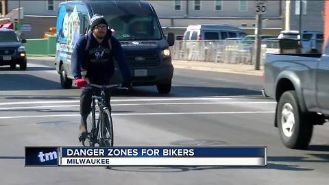 Danger zone for bikers on Milwaukee's south side