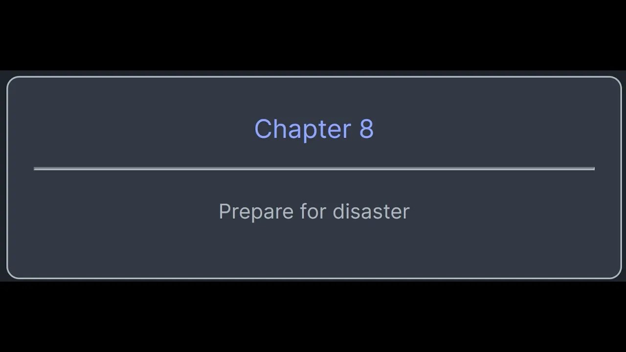 Node Academy: Chapter 8 - Prepare for Disastor