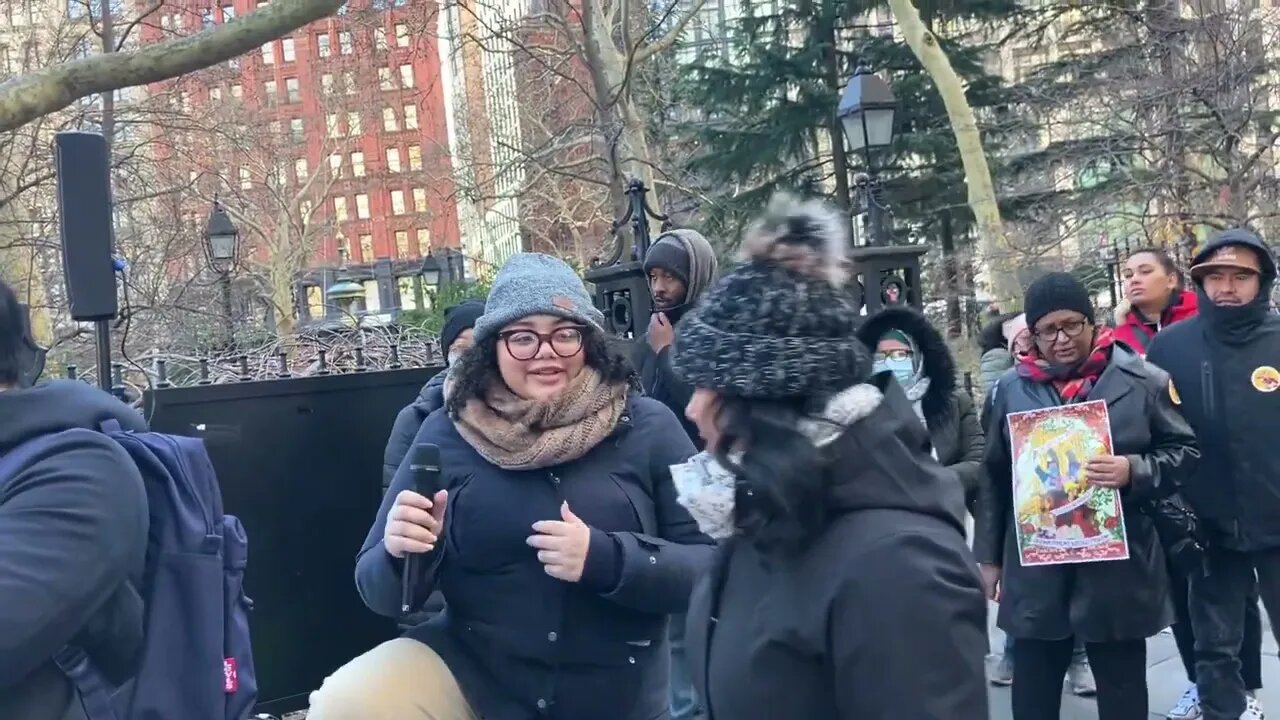 #ExcludedNomore Rally Launch City Hall Park 12/12/23 Jessica Ramos/Reyes/Mitanyes/Jumaane Williams