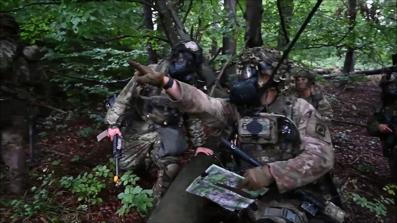 U.S. Army Paratroopers Conduct a Raid on a Village - Saber Junction 22