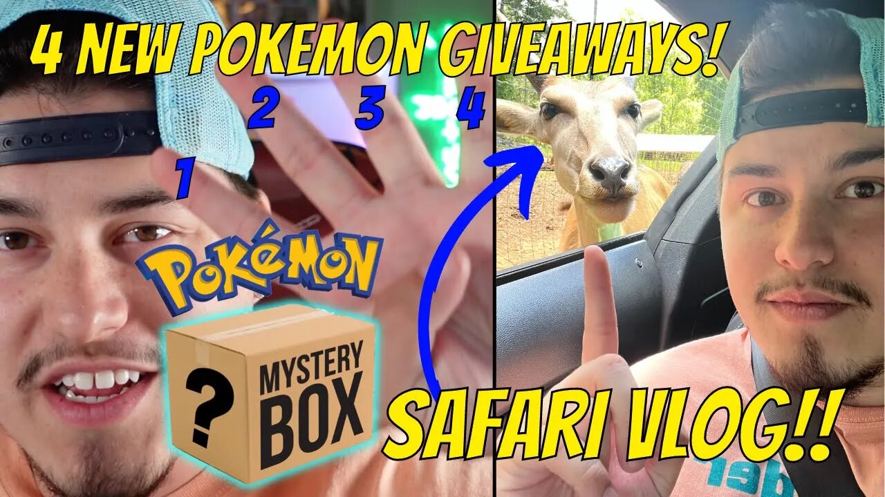 Announcing 4 BRAND NEW Pokemon Giveaways + Safari Vlog!