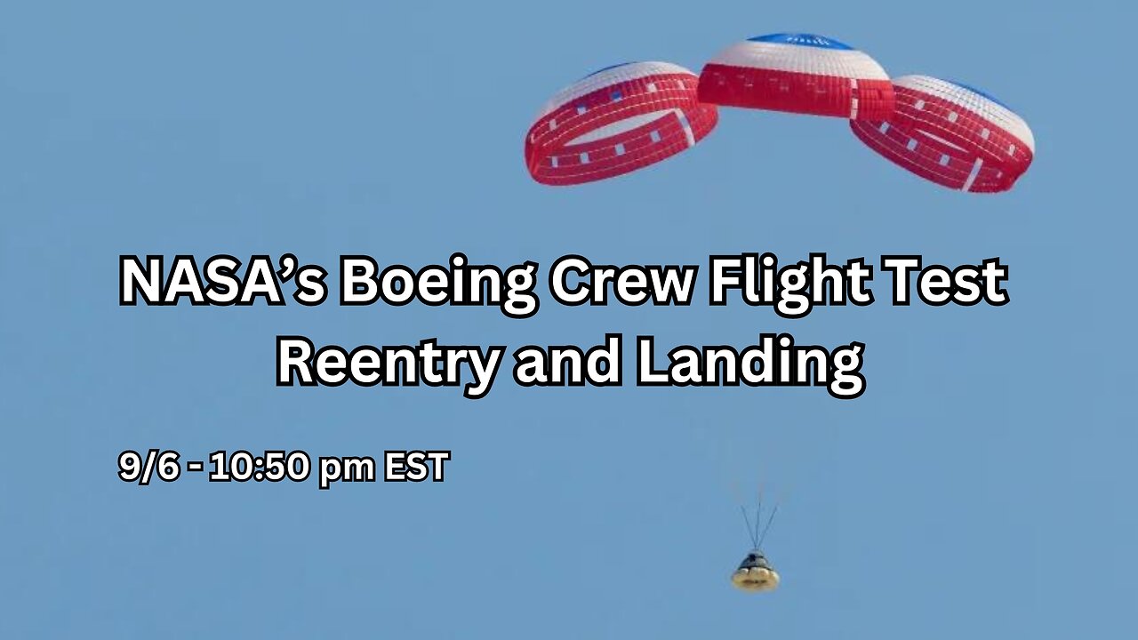 NASA’s Boeing Crew Flight Test Reentry and Landing