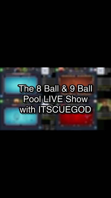 The 8 Ball & 9 Ball Pool LIVE Show with ITSCUEGOD