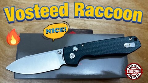 Vosteed Raccoon button lock knife Links & discount information below