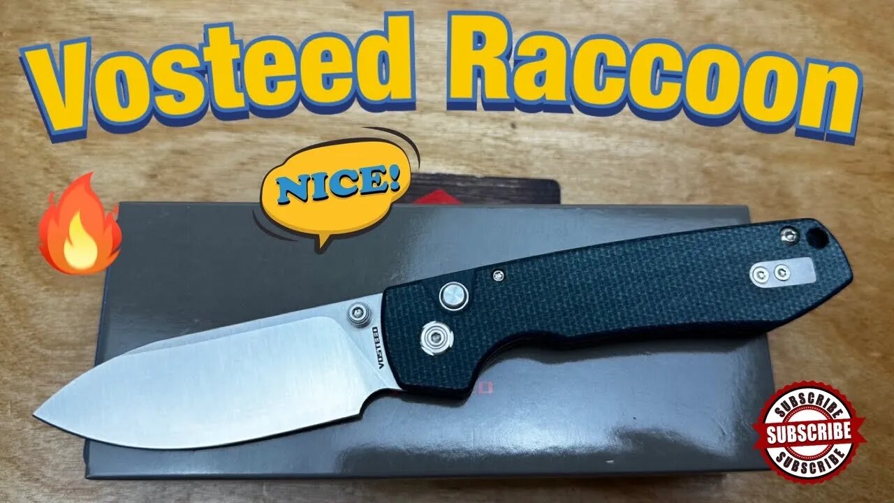 Vosteed Raccoon button lock knife Links & discount information below