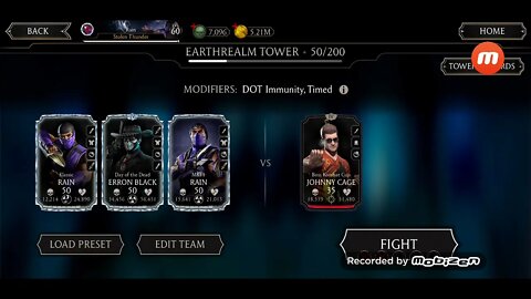 Rain team takes own Earth Realm Tower 50th floor Boss / MKXI moblie