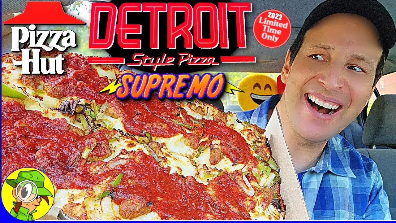 Pizza Hut® DETROIT STYLE PIZZA SUPREMO 2022 Review 💪✨🍕 ⎮ Peep THIS Out! 🕵️‍♂️