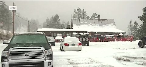 Snowing on Mount Charleston in Las Vegas