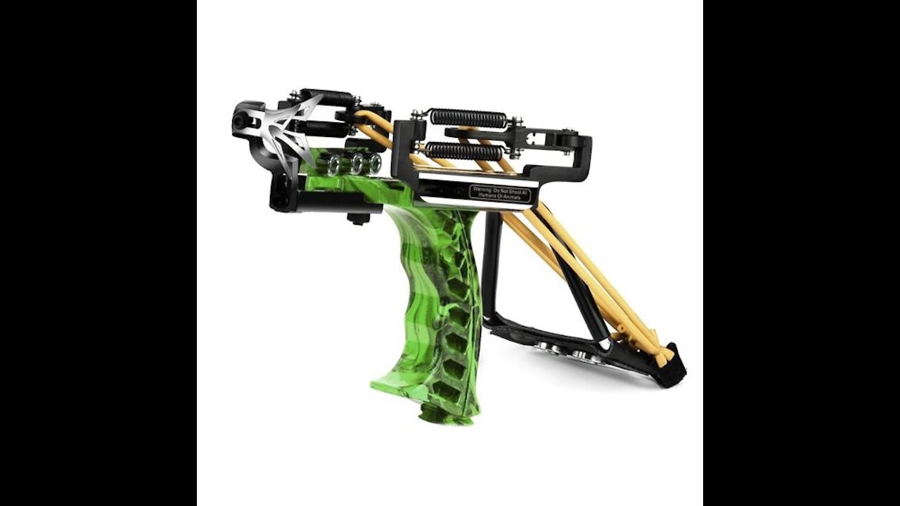 Powerful slingshot with shot, arrows and laser sight