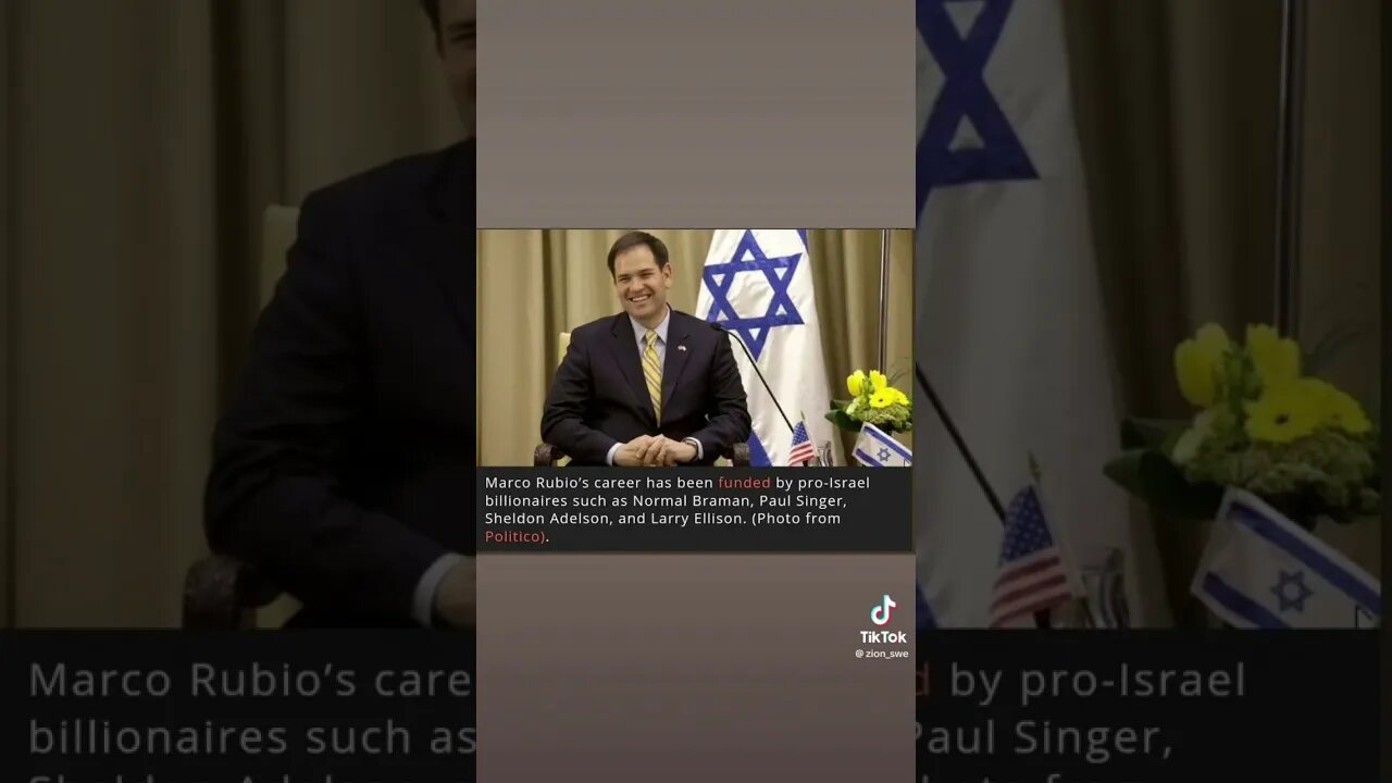 Who Does #Florida #MarcoRubio Represent? #Israel #Republican #USA #Politics