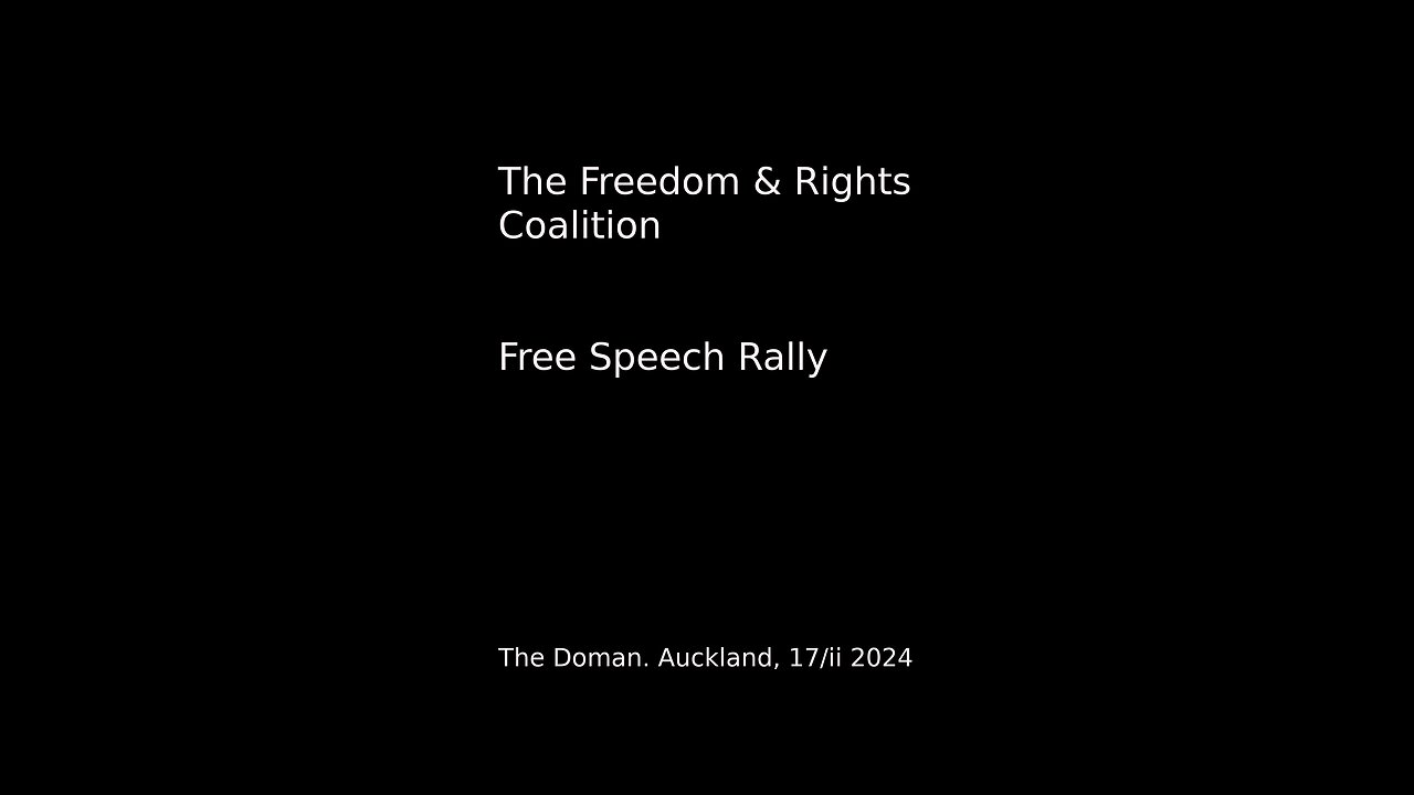 The Freedom & Rights Coalition free speech demonstration