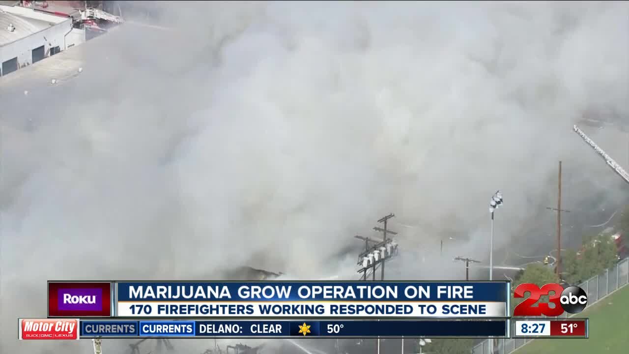 Marijuana grow operation on fire in Los Angeles