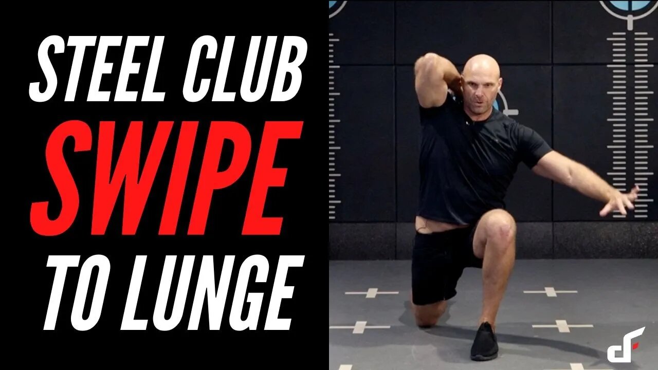 Steel Clubbell Swipe to Reverse Lunge