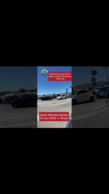 Spain Gibraltar Frontier Crossing Last Day of July 2023