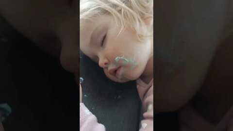 That cupcake put her right to sleep!!!