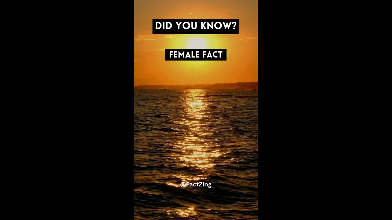 Did you know? 🤫 || Fenale facts ||