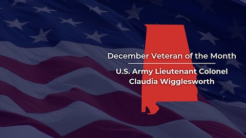 Senator Tuberville Recognizes Lieutenant Claudia Wigglesworth as the December "Veteran of the Month"