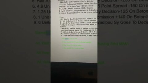 2022 MMA Betting Results