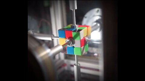 See how many seconds Rubik solved the cube.