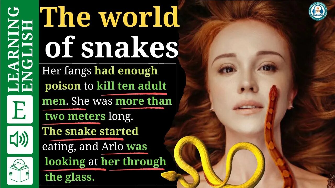 Learn English Through Story level 2🍁 The world of snakes