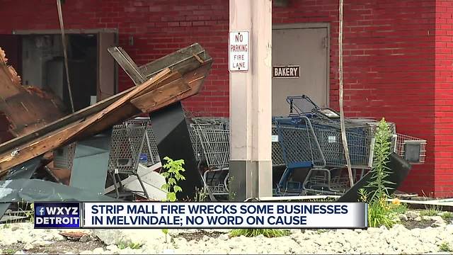 Fire at Melvindale strip mall forces some homes to evacuate