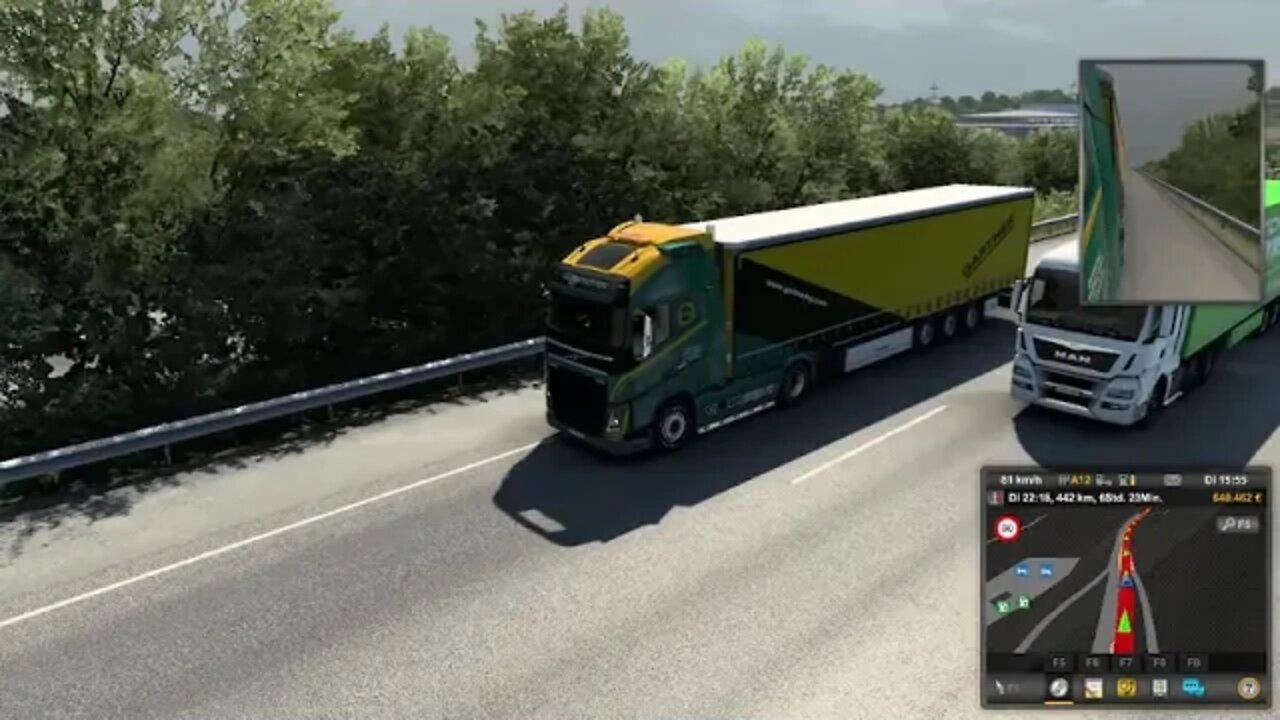 Eurotrucksimulator 2. Mit dem LKW durch Europa Auf der Pro Mod mit guter Musik.