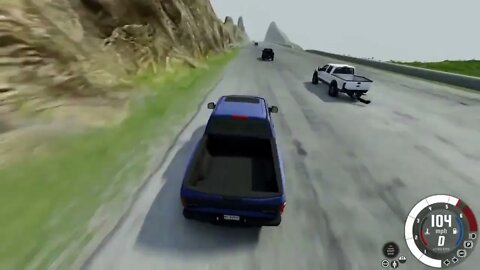 Ford ~ VS ~ Ram ~ Trucks ~ Race & Crash Down a Mountain in BeamNG Drive Mods!