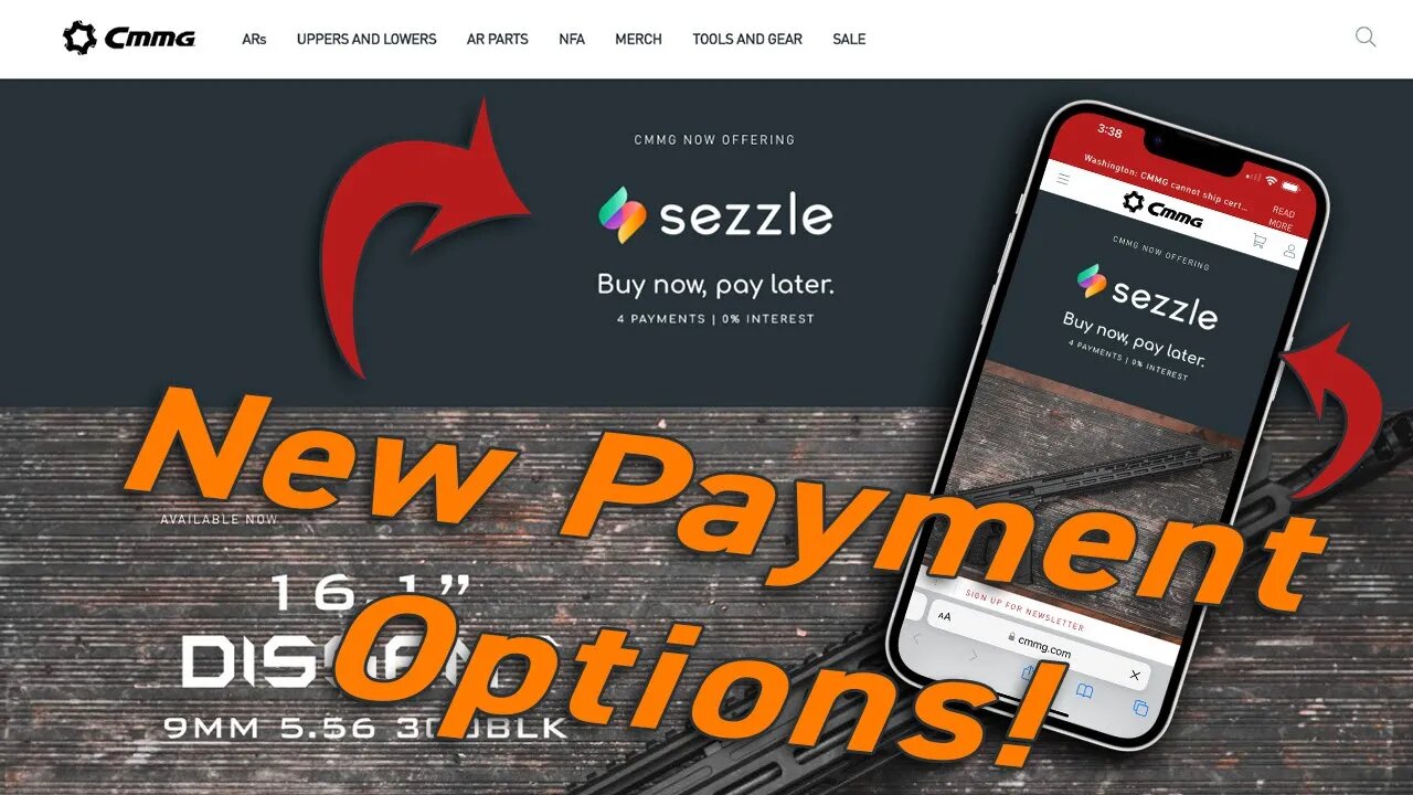 CMMG + Sezzle = Interest Free Payments