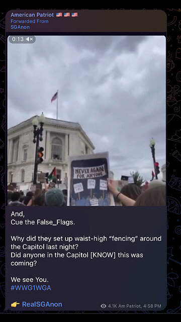Cue the False_Flags. Why did they set up waist-high “fencing” around the Capitol last night?