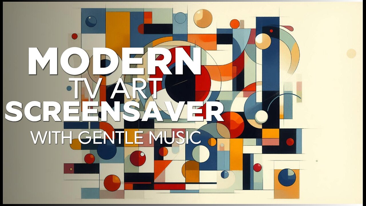 Kandinsky's Abstract Reverie | 4K Geometric Art with Calming Piano Ambiance