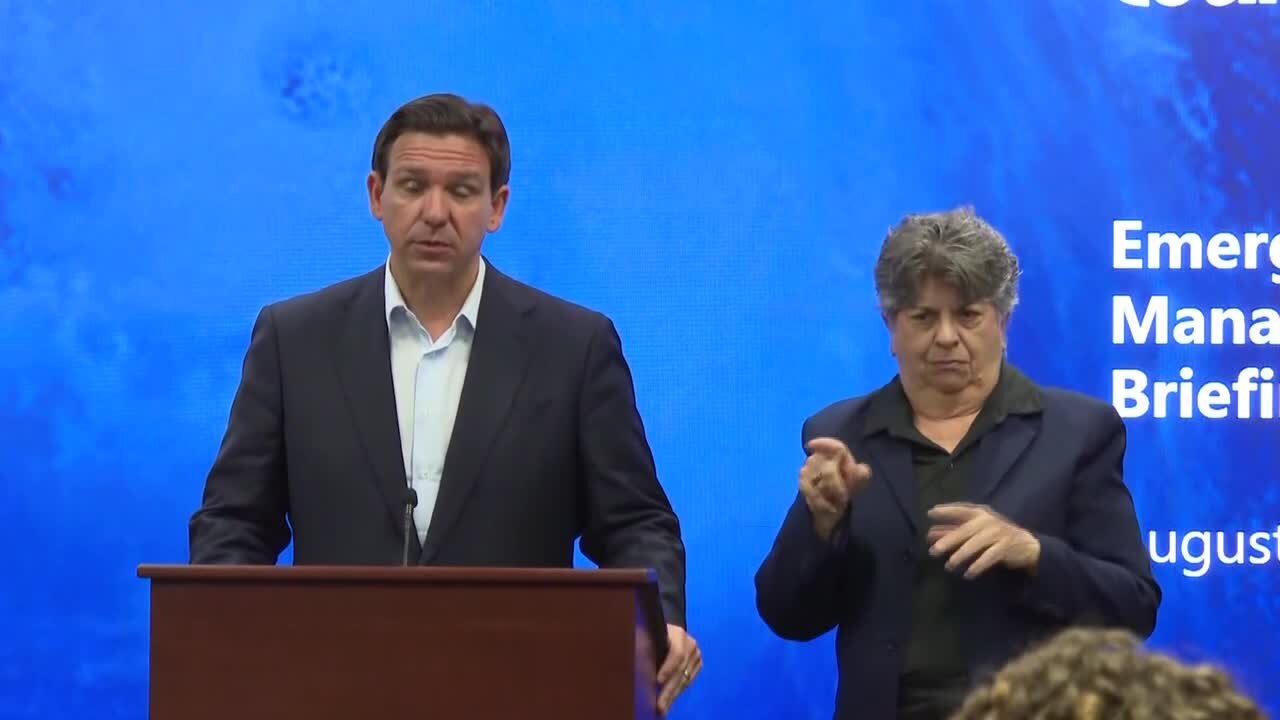 TRACKING IDALIA | Governor DeSantis discusses impacts ahead of Tropical Storm Idalia.