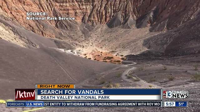 Death Valley park rangers looking for vandals