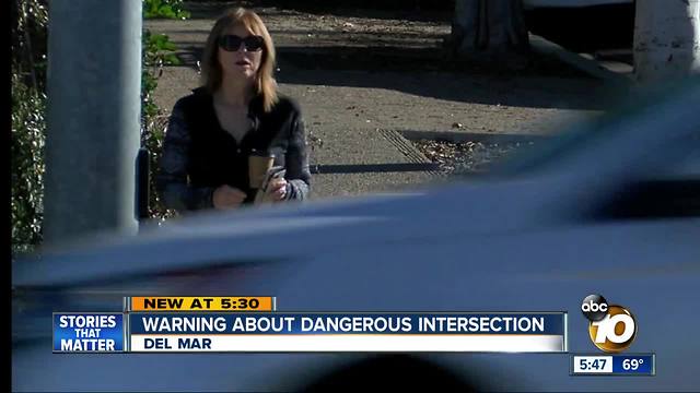 Warning about dangerous intersection