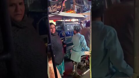 Getting a Rickshaw into Raja Bazaar Islamabad